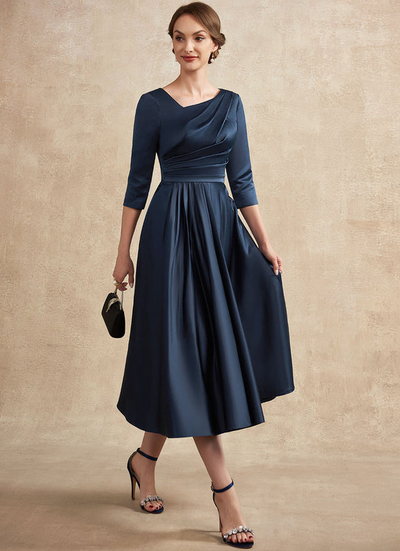 Robe Trapèze Nuit Saphir Élégante - gallery 4