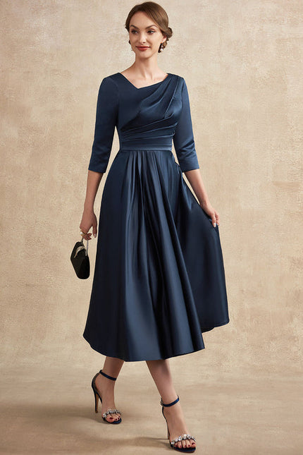 Robe Trapèze Nuit Saphir Élégante - gallery 4