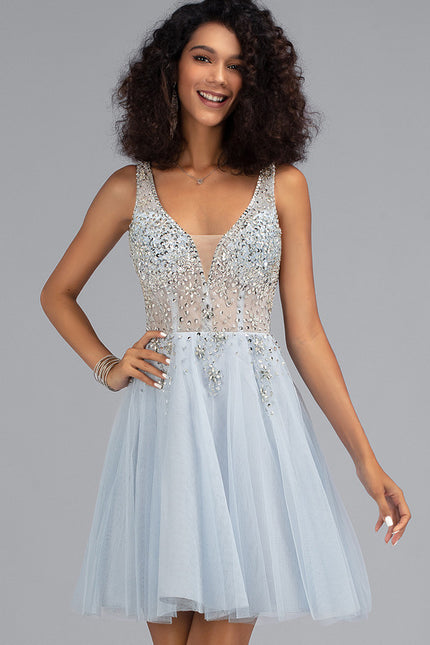 Robe Trapèze Ciel Pailleté - gallery 3