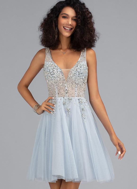 Robe Trapèze Ciel Pailleté - gallery 3