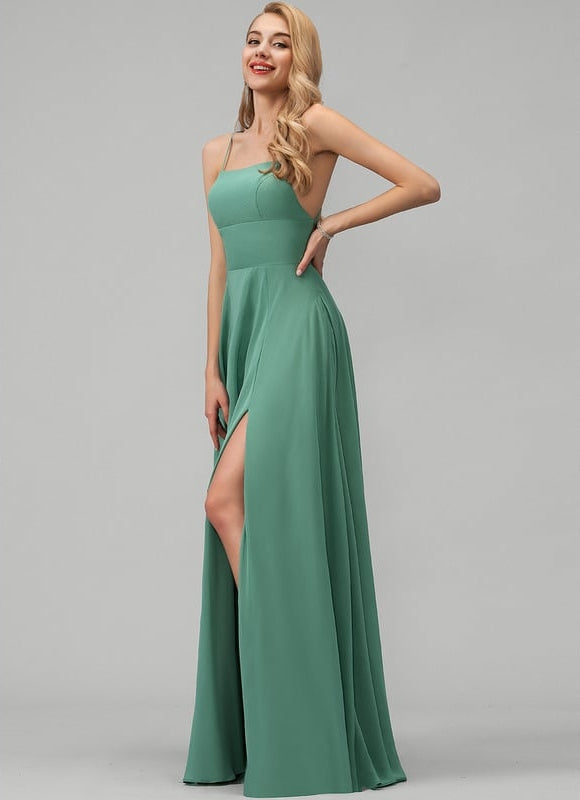 Robe Trapèze Bleu Marine Soirée - gallery 1