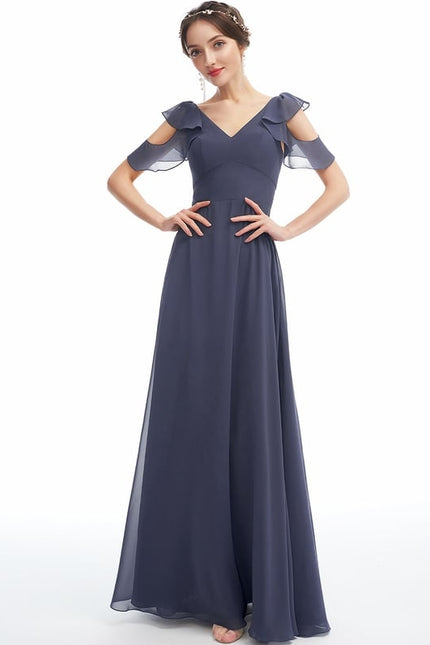 Robe Trapèze Mousseline Fendue - gallery 3