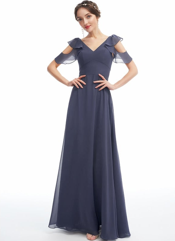Robe Trapèze Mousseline Fendue - gallery 3