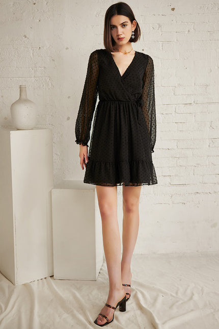 Robe Trapèze Noir Douceur - gallery 2