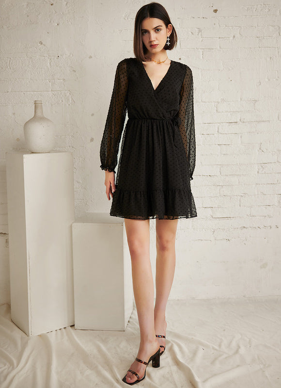 Robe Trapèze Noir Douceur - gallery 2