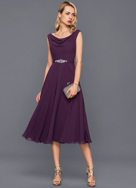 Robe Trapèze Violet Éclipse - gallery 3