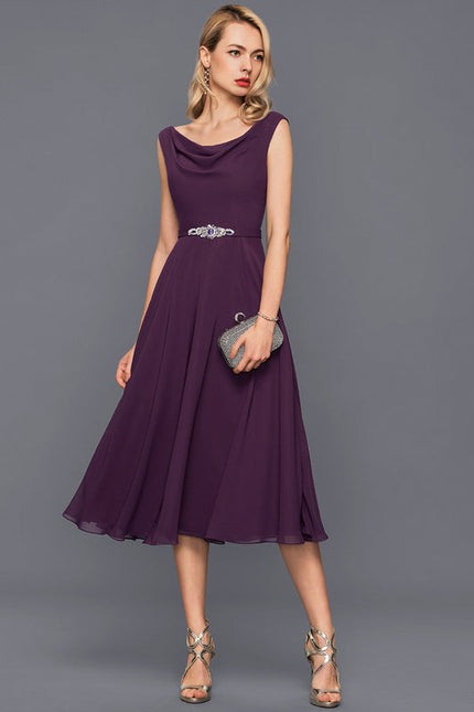 Robe Trapèze Violet Éclipse - gallery 3