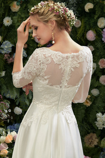 Robe Trapèze Éclat Satiné Floral - gallery 3