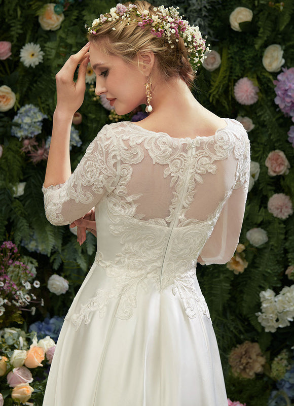 Robe Trapèze Éclat Satiné Floral - gallery 3