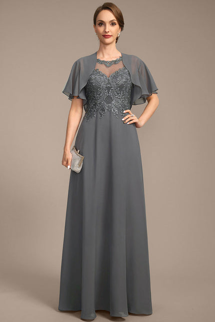 Robe Trapèze Longue Violetée - gallery 1