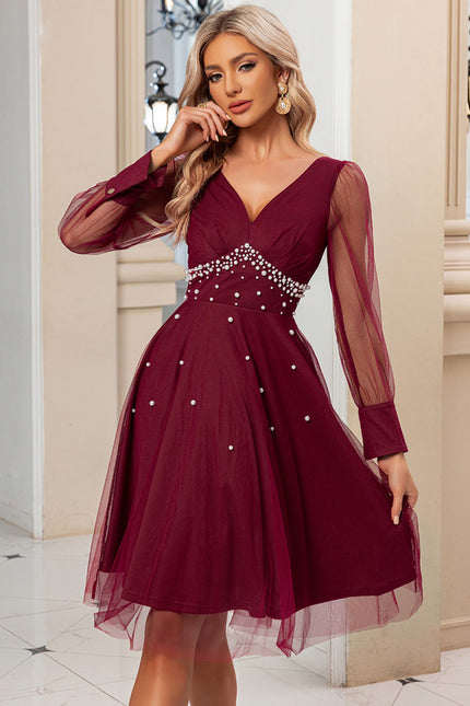 Robe Trapèze Cerise Lumineuse - gallery 3