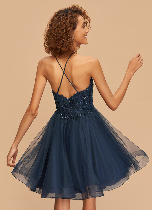 Robe Trapèze Éclat Tulle Cristal - gallery 2
