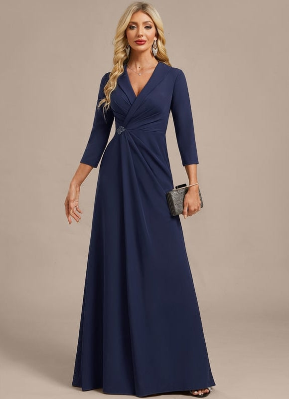 Robe Trapèze Élégante Nuit - gallery 2