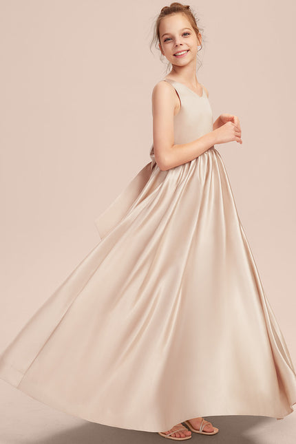 Robe Trapèze Satinée Rose - gallery 7