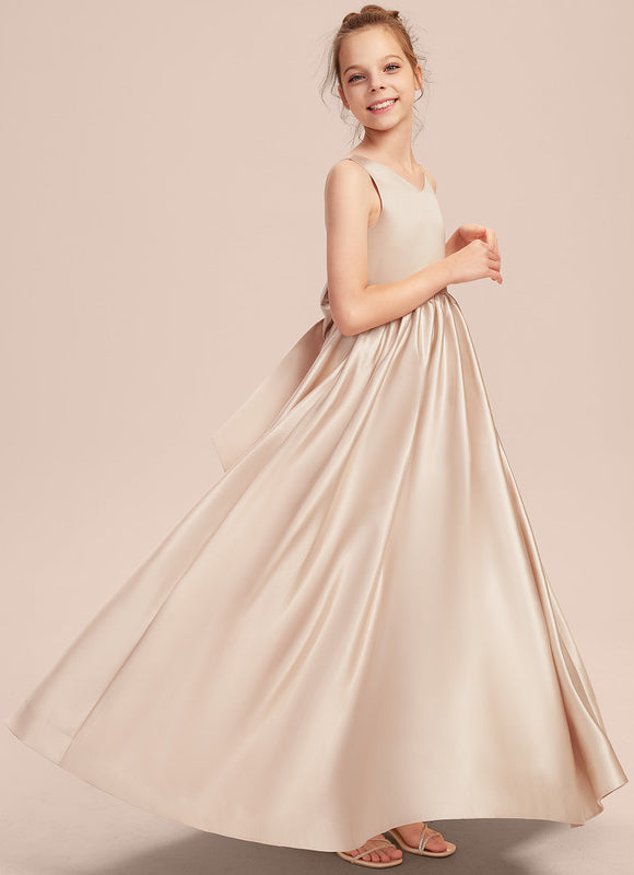 Robe Trapèze Satinée Rose - gallery 7
