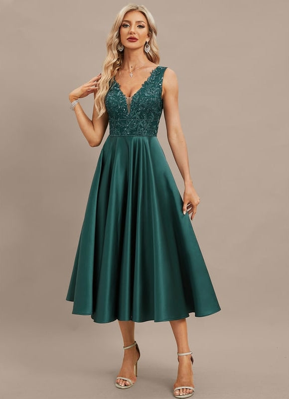 Robe Trapèze Éclat Émeraude Chic - gallery 4