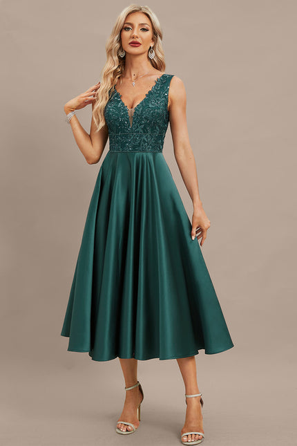 Robe Trapèze Satiné De Mystère - gallery 4