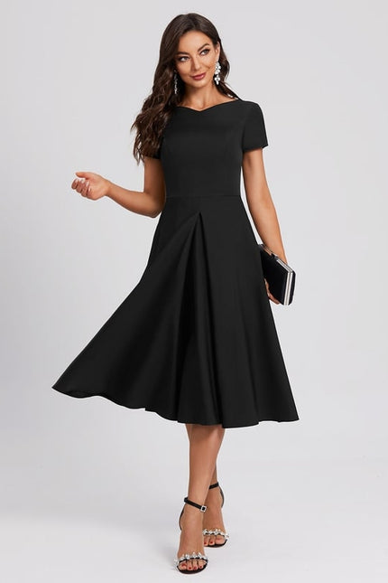 Robe Trapèze Noir Sophistiqué - gallery 4