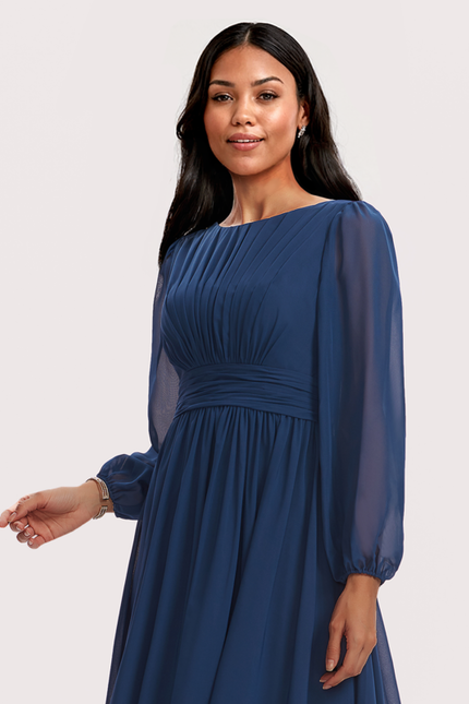 Robe Trapèze Élégance Aquatique - gallery 2
