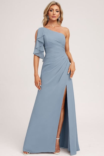 Robe Trapèze Asymétrique Beige