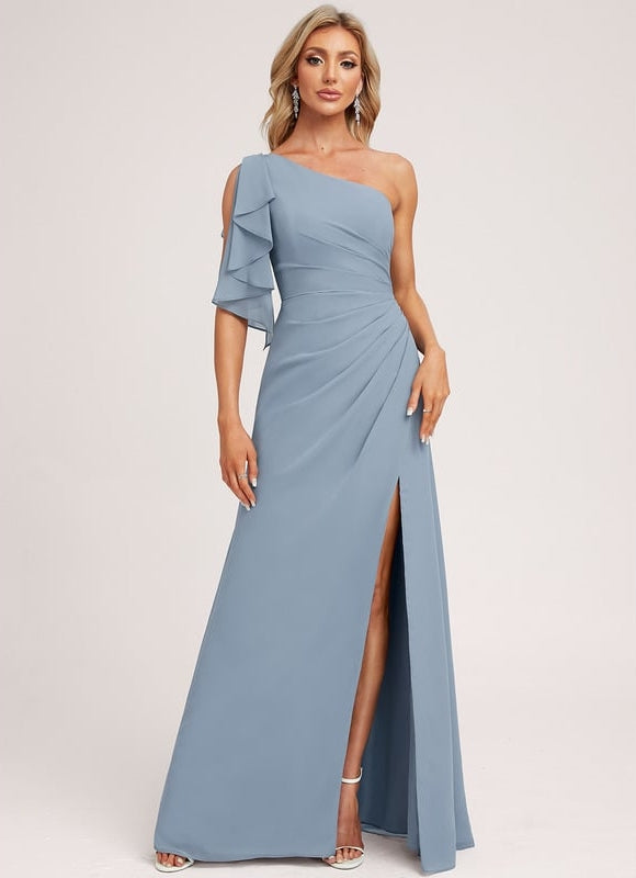 Robe Trapèze Asymétrique Beige
