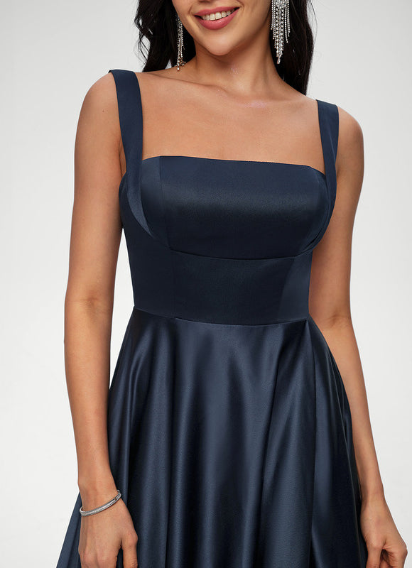 Robe Trapèze Nuit De Satin Profond - gallery 5