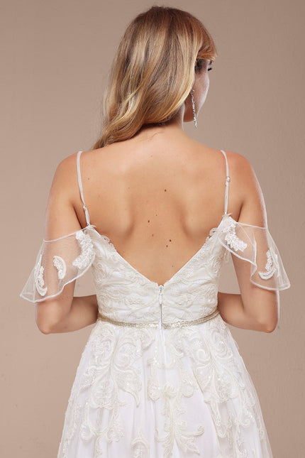 Robe Trapèze Éclat De Dentelle - gallery 1
