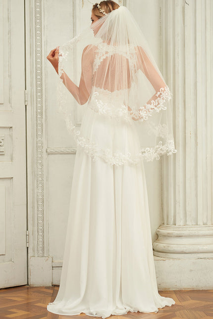 Robe Trapèze Éthérée Satinée - gallery 4
