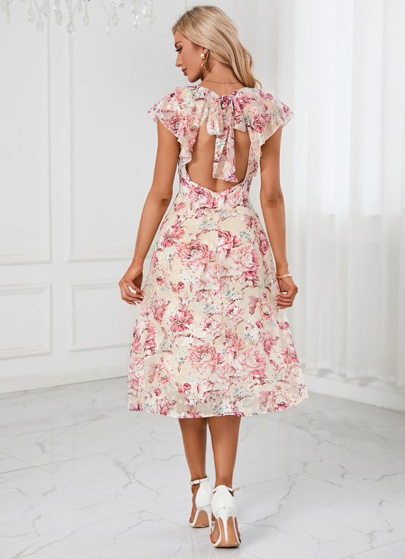 Robe Trapèze Fleuraison Douce - gallery 1