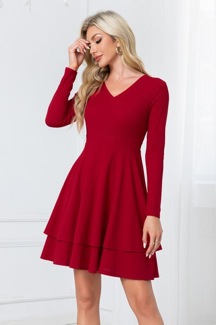 Robe Trapèze Volante Écarlate - gallery 1