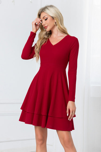 Robe Trapèze Rouge Chic