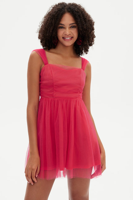 Robe Trapèze Fuchsia Envoûtante - gallery 6
