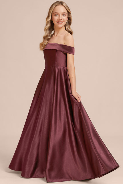 Robe Trapèze Satin Prune Chic - gallery 5