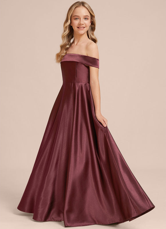Robe Trapèze Satin Prune Chic - gallery 5
