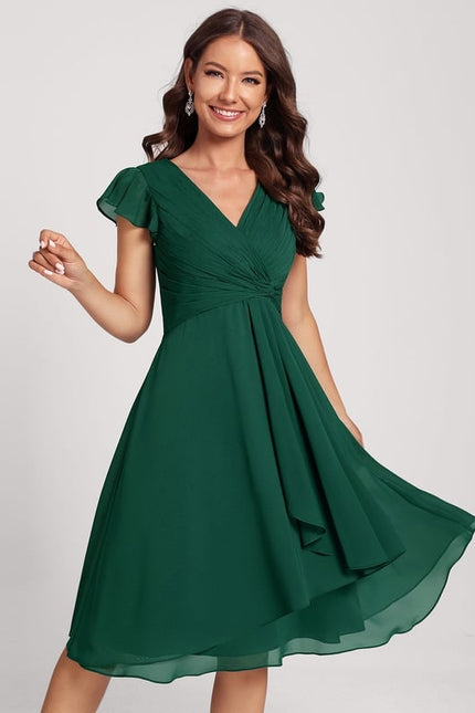 Robe Trapèze Drapé Élégant Chic - gallery 4