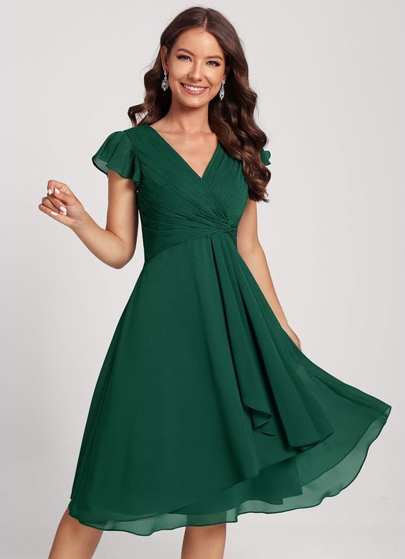 Robe Trapèze Drapé Élégant Chic - gallery 4
