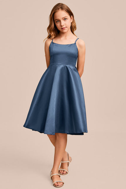 Robe Trapèze Satin Vert Tendre - gallery 4