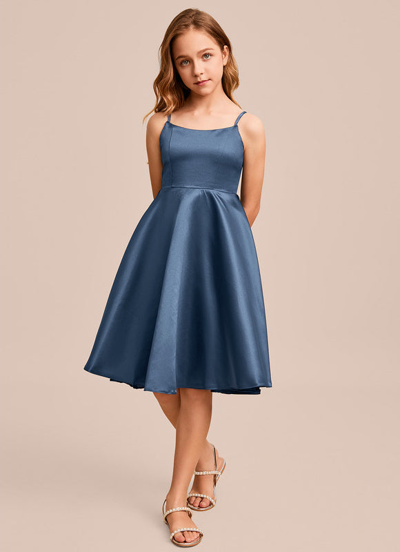 Robe Trapèze Satin Vert Tendre - gallery 4