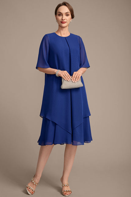 Robe Trapèze Élégance Cobalt