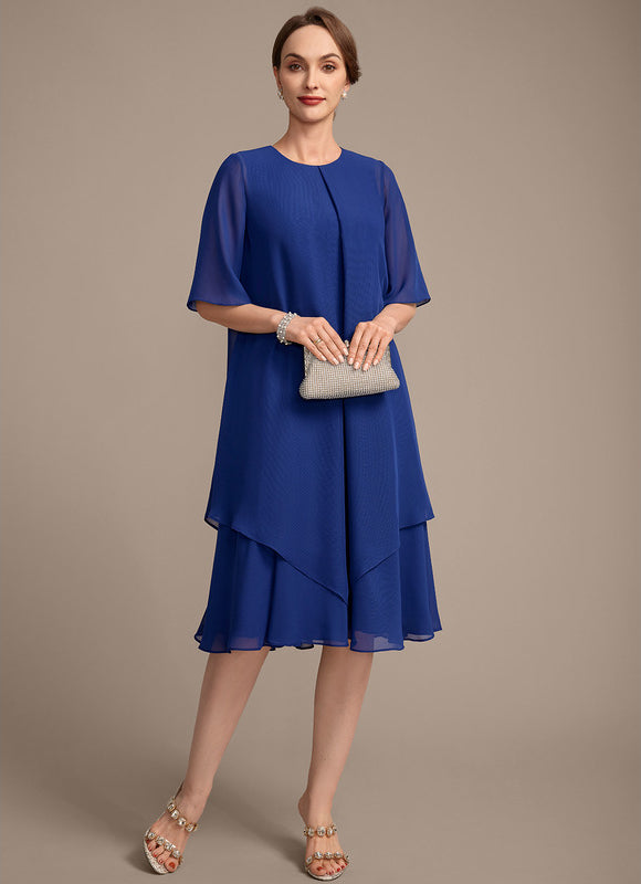 Robe Trapèze Élégance Cobalt