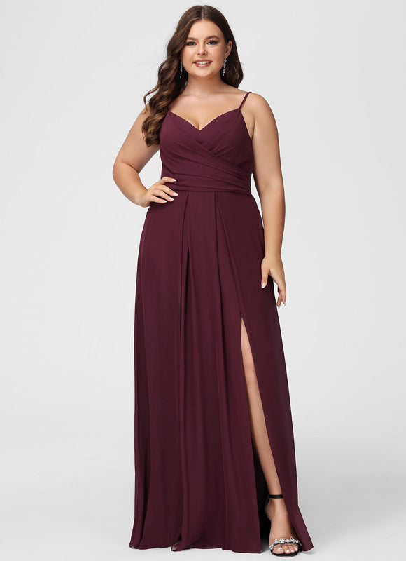 Robe Trapèze Mousseline Fendue - gallery 9