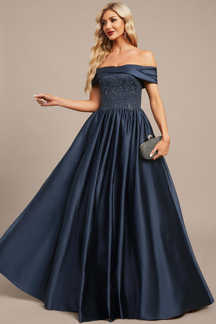 Robe Trapèze Nuit Sombre Élégante - gallery 3