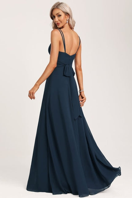 Robe Trapèze Mousseline Fendue - gallery 6