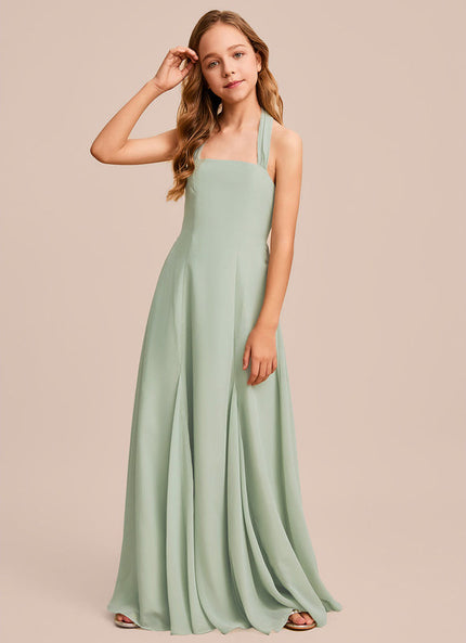 Robe Trapèze Mousseline Bleue