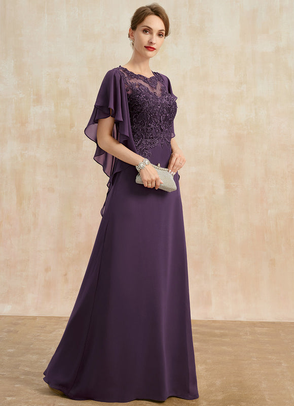 Robe Trapèze Élégante Noir Opalescent - gallery 4