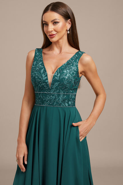 Robe Trapèze Émeraude Chic - gallery 1