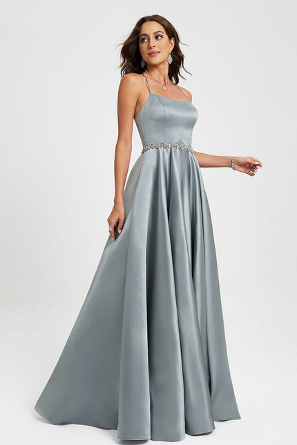 Robe Trapèze Satin Éclat Élégant - gallery 4