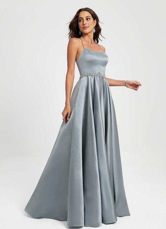Robe Trapèze Satin Éclat Élégant - gallery 4