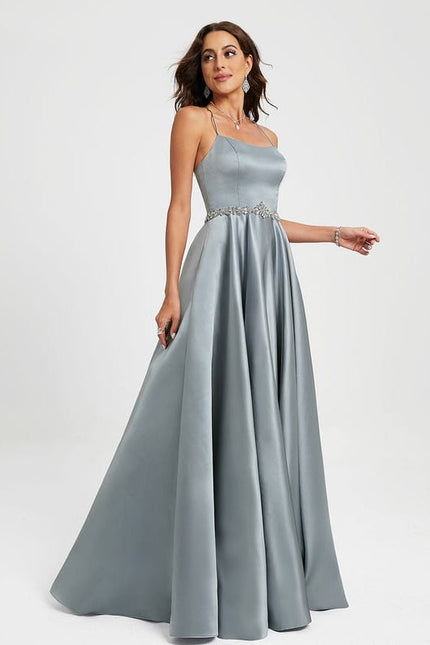 Robe Trapèze Satin Éclat Élégant - gallery 4