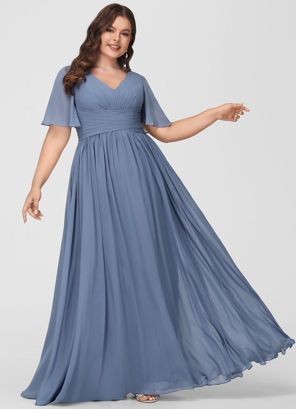 Robe Trapèze Mousseline Fendue - gallery 5